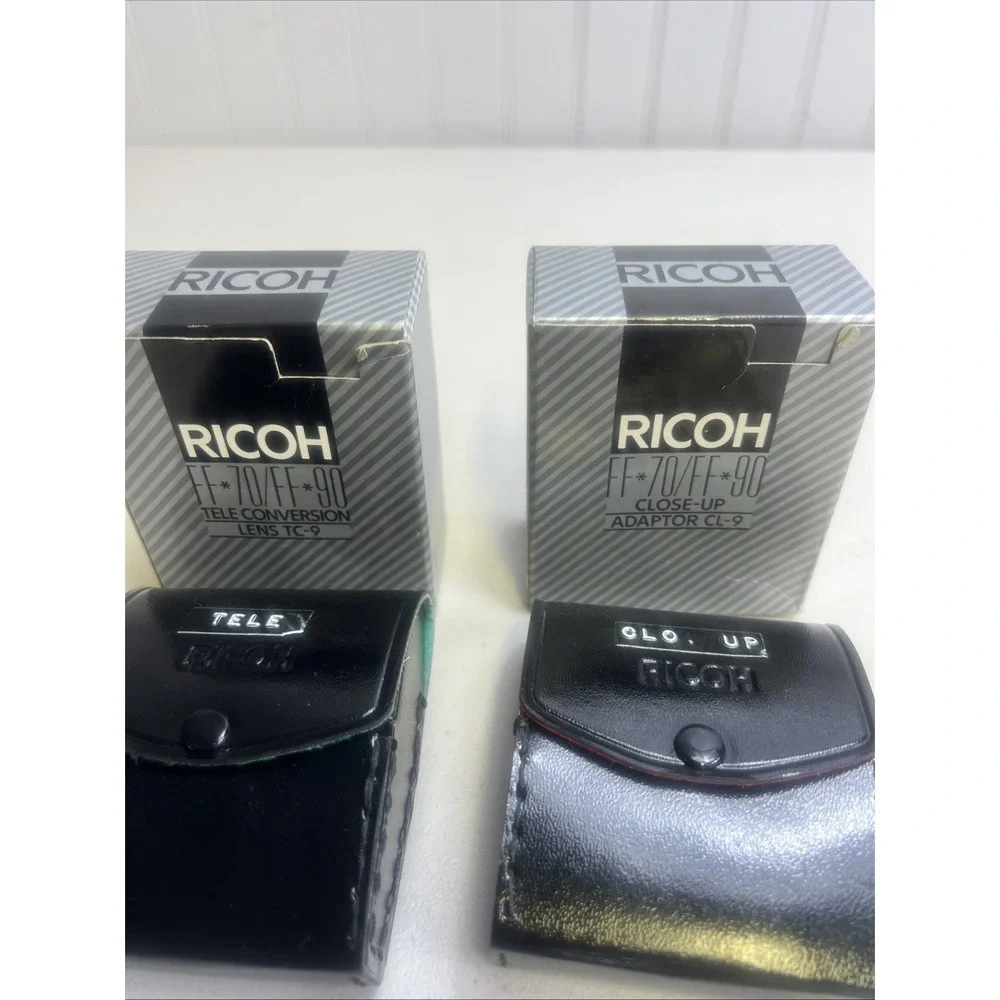 Vintage Ricoh FF-70 FF-90 Lens Conversion TC-9 Close-Up CL-9 lot of 2 c1